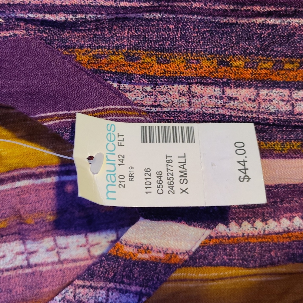 Maurices Purple Boho Sleeveless High Low Ruffle Crepe Maxi Dress Women's XSmall